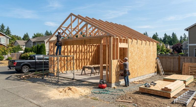 Wood Garage Installation in South Houston, TX